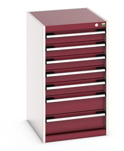 40018051.** Cabinet consists of 5 x 100mm and 2 x 150mm high drawers 100% extension drawer with internal dimensions of 400mm wide x 525mm deep. The drawers have a U.D.L...